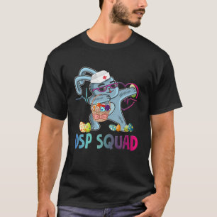 Dabbing Bunny Oaster Eggs Pflege Heartbeat DSP Sq T-Shirt