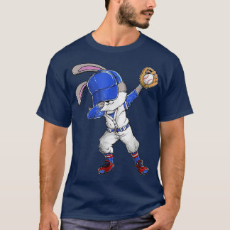 Dabbing Bunny Ostertag Baseball Catcher Happy Est T-Shirt