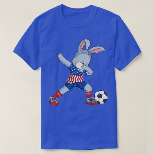 Dabbing Bunny Ostertag Fußball Happy Osterjunge T-Shirt (Design vorne)