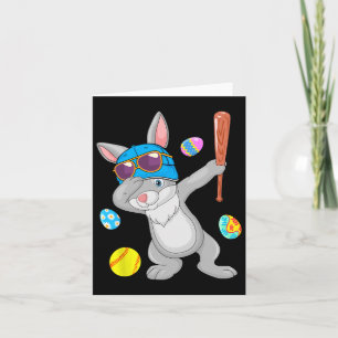 Dabbing Bunny Playing Lesson Softball Osterkostüm  Karte