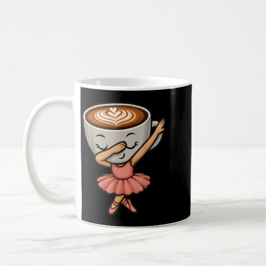 Dabbing Cappuccino Ballerina Niedlich Italienisch Kaffeetasse (Links)