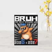 Dabbing Capybara 67 Nye 2026 Boys Kids New Year Ev Karte (Gelbe Blume)