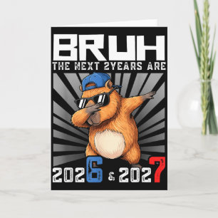 Dabbing Capybara 67 Nye 2026 Jungen Kinder Neujahr Karte