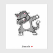 Dabbing Cat Aufkleber - Funny Cat Dab Dance Kitty (Blatt)
