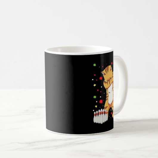 Dabbing Cat Bowling Shirts Funny Bowling Geschenk  Kaffeetasse (VorderseiteRechts)