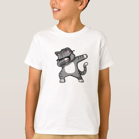 Dabbing Cat Funny Shirt Dab Hip Hop T - Shirt (Vorderseite)