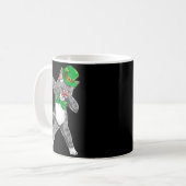 Dabbing Cat St Patricks Day Boys Girls Leprechaun Kaffeetasse (Vorderseite Links)