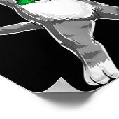 Dabbing Cat St Patricks Day Boys Girls Leprechaun  Poster (Ecke)