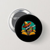 Dabbing Cat Tacos Mexican Poncho Sombrero Cinco De Button (Vorne & Hinten)