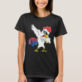 Dabbing Chicken Hühnchen Party Dekoration T-Shirt (Vorderseite)