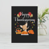 Dabbing Chihuahua DogTürkei Glückwunsch Thanksgivi Ankündigung (Stehend Vorderseite)
