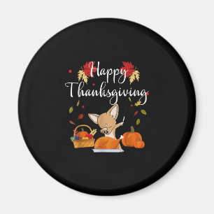 Dabbing Chihuahua DogTürkei Glückwunsch Thanksgivi Magnet