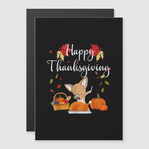 Dabbing Chihuahua DogTürkei Glückwunsch Thanksgivi Magneteinladung