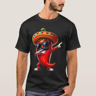 Dabbing Chili Cinco De Mayo Mexican Food For Men W T-Shirt