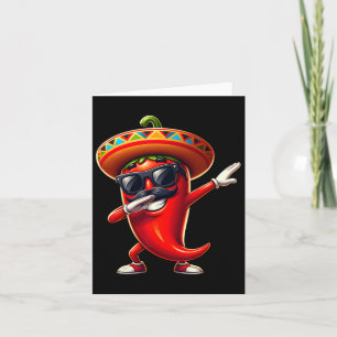 Dabbing Chili Cinco de Mayo Mexiko Lebensmittel fü Karte