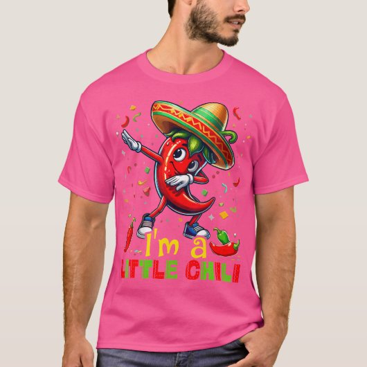 Dabbing Chili Pepper Cinco De Mayo Kinder Shirts M (Vorderseite)