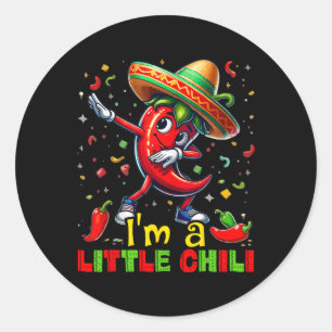 Dabbing Chili Pepper Cinco De Mayo Kinder-Shirts M Runder Aufkleber