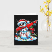 Dabbing Christmas Baseball Snowman Boys Baseball W Karte (Gelbe Blume)
