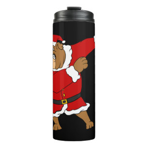 Dabbing Christmas Bulldog Funny Cute Christmas Dog Thermosbecher