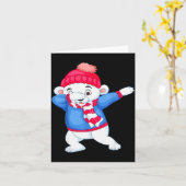 Dabbing Christmas Lar Bear Xmas Dab Kids Boys Girl Karte (Gelbe Blume)