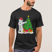 Dabbing Christmas Polar Bear Lights Funny Boys Gir T-Shirt (Vorderseite)