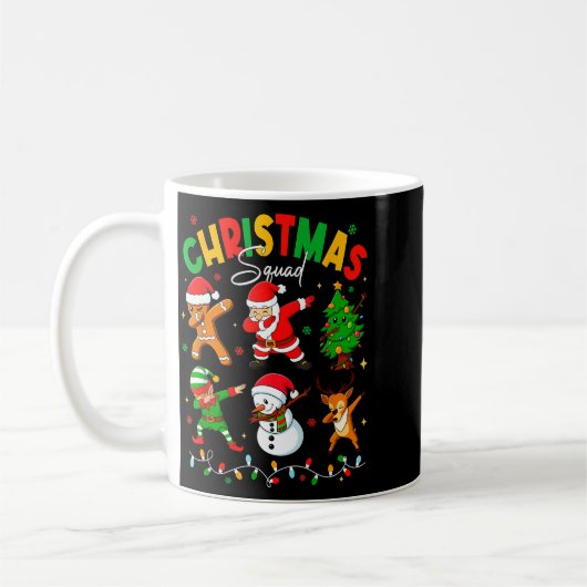 Dabbing Christmas Squad Santa Elf Family Matching Kaffeetasse (Links)