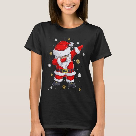 Dabbing Christmas Ugly Xmas Sweater Santa Dab Squa T-Shirt (Vorderseite)