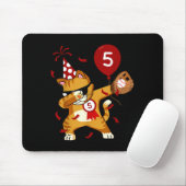 Dabbing Cool Cat Baseball 5. Geburtstag Mousepad (Mit Mouse)