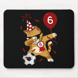 Dabbing Coole Katze Fußball 5. Geburtstag  Mousepad