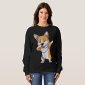 Dabbing Corgi Dog Dab Dance Sweatshirt (Vorne ganz)