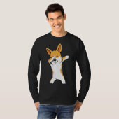 Dabbing Corgi Dog Dab Dance T-Shirt (Vorne ganz)