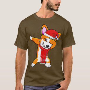 Dabbing Corgi Funny Christmas Costume Party Niedli T-Shirt