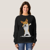 Dabbing Corgi Funny Sweatshirt (Vorne ganz)