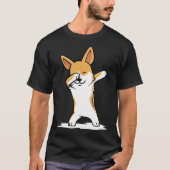 Dabbing Corgi Funny T-Shirt (Vorderseite)