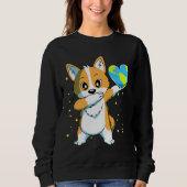 Dabbing Corgi Hund Happy Earth Day Boys Girls Sweatshirt (Vorderseite)
