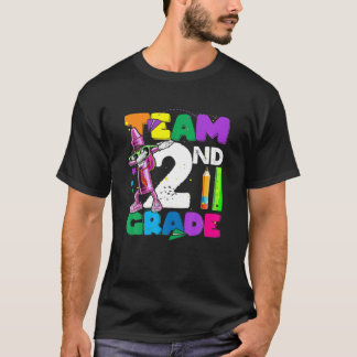 Dabbing Crayon Team 2. Klasse zurück zum Schulstud T-Shirt
