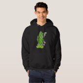 Dabbing Cucumber Pickle Dancing Wearing Sunglasses Hoodie (Vorne ganz)
