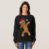 Dabbing Dab Gingerbread Mann Weihnachten Sweatshirt (Vorne ganz)