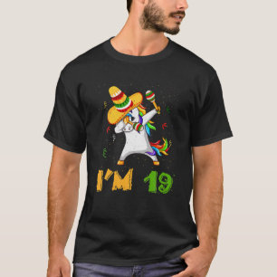Dabbing Dab Unicorn Age 19 Years Birth Geboren Cin T-Shirt