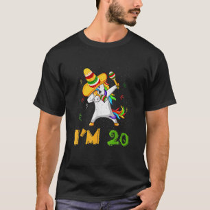 Dabbing Dab Unicorn Age 20 Years Birth Geboren Cin T-Shirt