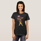 Dabbing Dackel Dog & Uncle Sam Hat Usa Flag 4. T-Shirt (Vorne ganz)