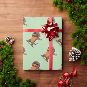 Dabbing-Dackel Geschenkpapier