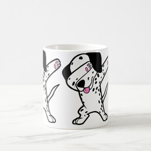 Dabbing Dalmatian Funny Dalmation Dog Dab Dance Kaffeetasse (Mittel)