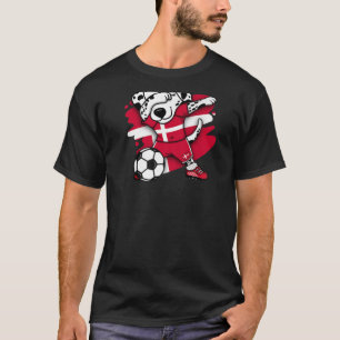 Dabbing Dalmatiner Denmark Soccer Fans Jersey Foot T-Shirt