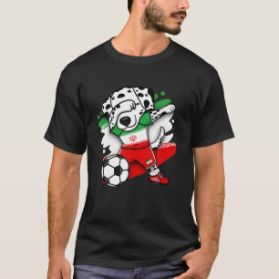 Dabbing Dalmatiner Dog Iran Soccer Fans Jersey Foo T-Shirt