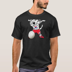 Dabbing Dalmatiner Dog Südkorea Volleyball Jerry T-Shirt