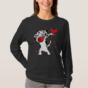 Dabbing Dalmatiner & Face Mask Dab Dance Funny Val T-Shirt
