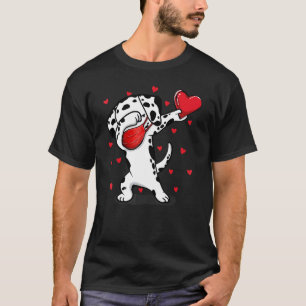 Dabbing Dalmatiner & Face Mask Dab Dance Funny Val T-Shirt