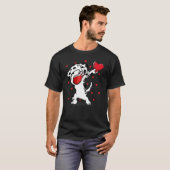 Dabbing Dalmatiner & Face Mask Dab Dance Funny Val T-Shirt (Vorne ganz)