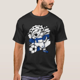 Dabbing Dalmatiner Finland Soccer Fans Jersey Foot T-Shirt